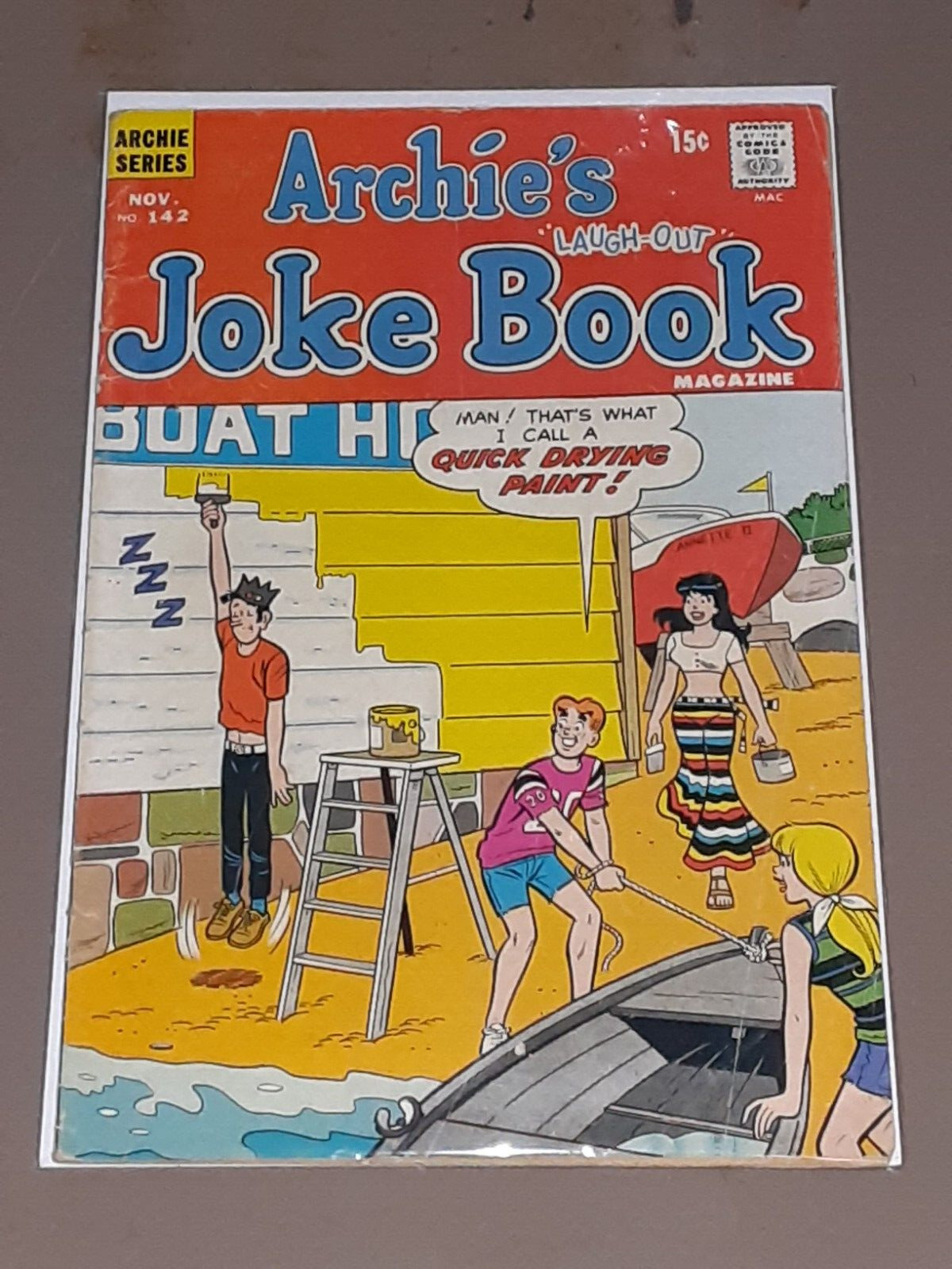 vintage 1969 Archie Series Comic ARCHIE\'S JOKE BOOK #142 Silver Age Comic Book