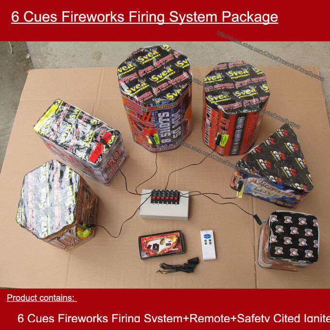 Free shipping+6 cues fireworks firing system+wedding equipment+remote