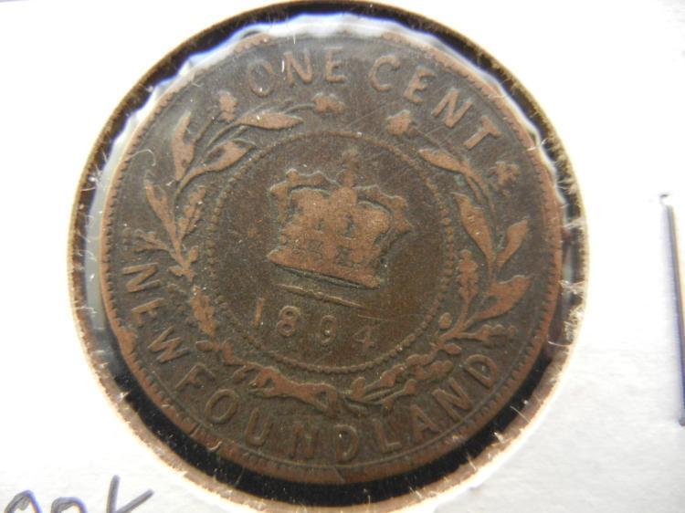 1894 Newfoundland Large Cent Lot 13T