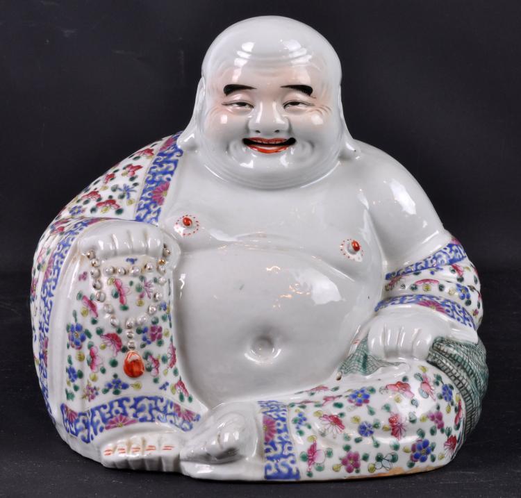 20th C. Large Chinese Porcelain Buddha Lot 27