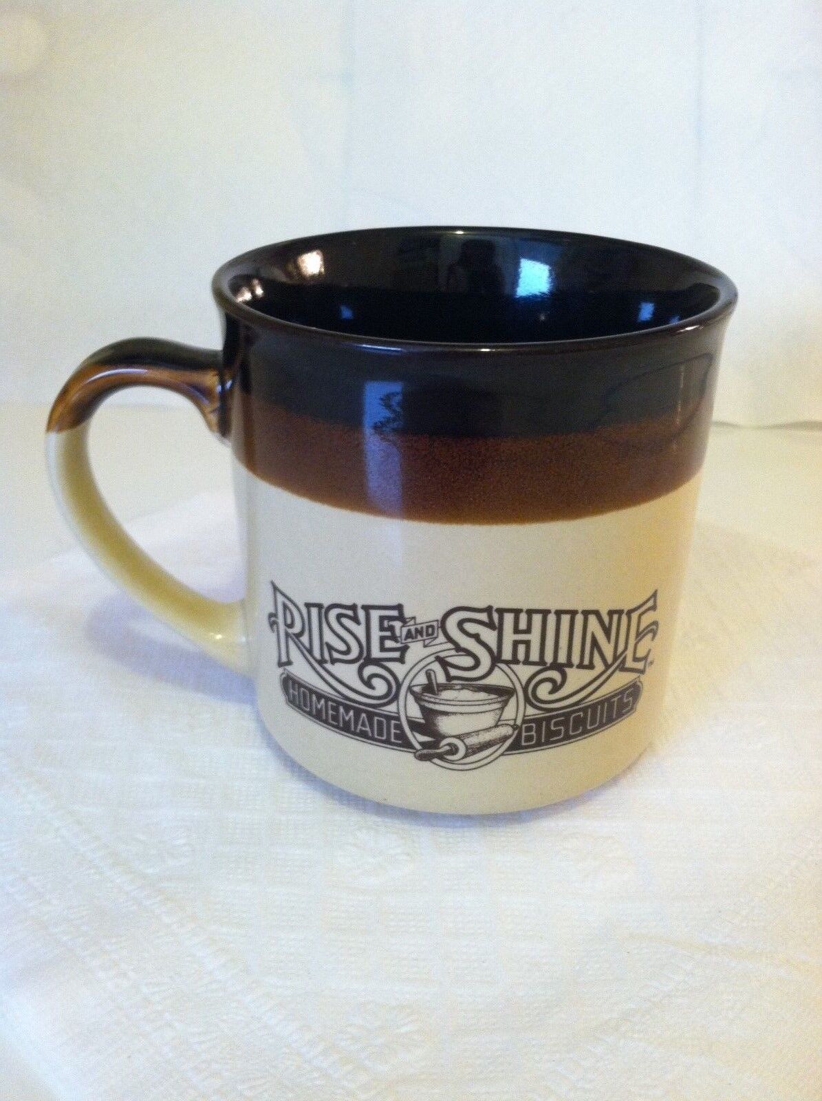 Vintage 1986 Hardee\'s Rise & Shine Homemade Biscuits Mug Coffee Cup PIN