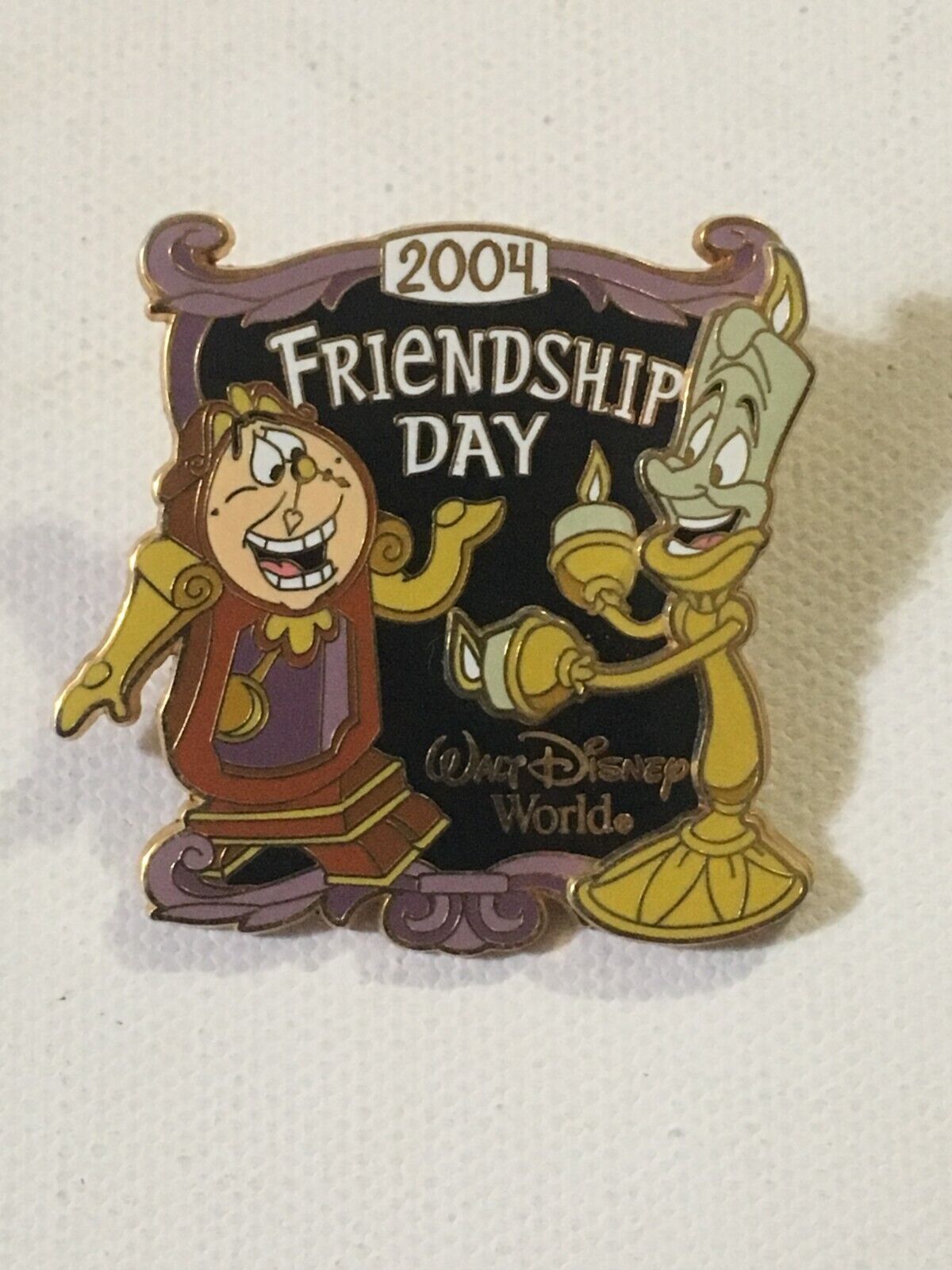 Walt Disney World Friendship Day 2004 - Beauty & The Beast PIN ~ LE of 2500
