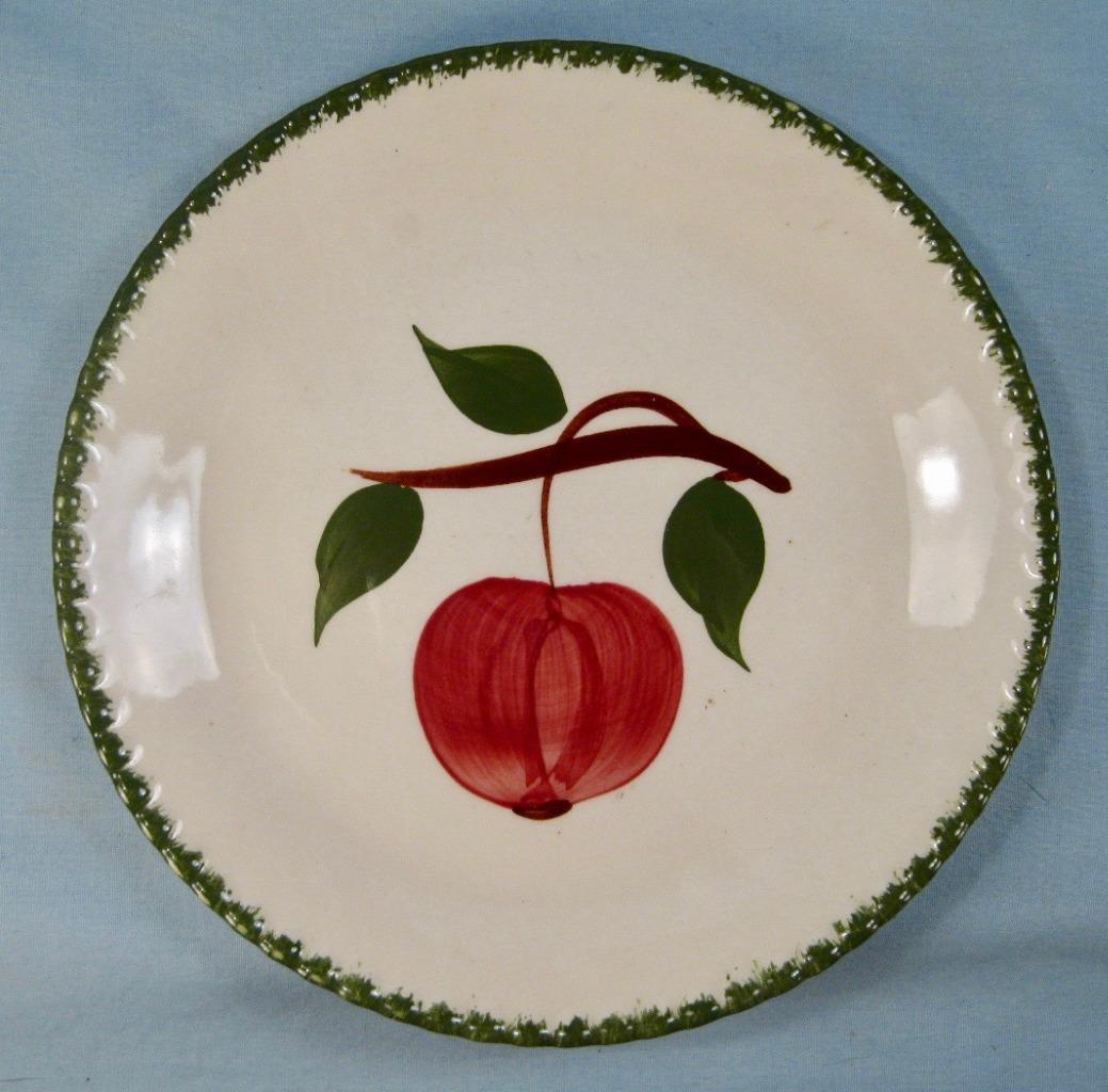 Quaker Apple Salad Plate Blue Ridge Southern Pottery Candlewick Red (O) AS IS #1