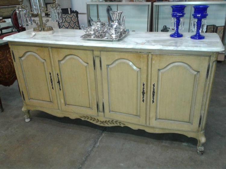 FRENCH STYLE MARBLE TOP BUFFET Lot 177