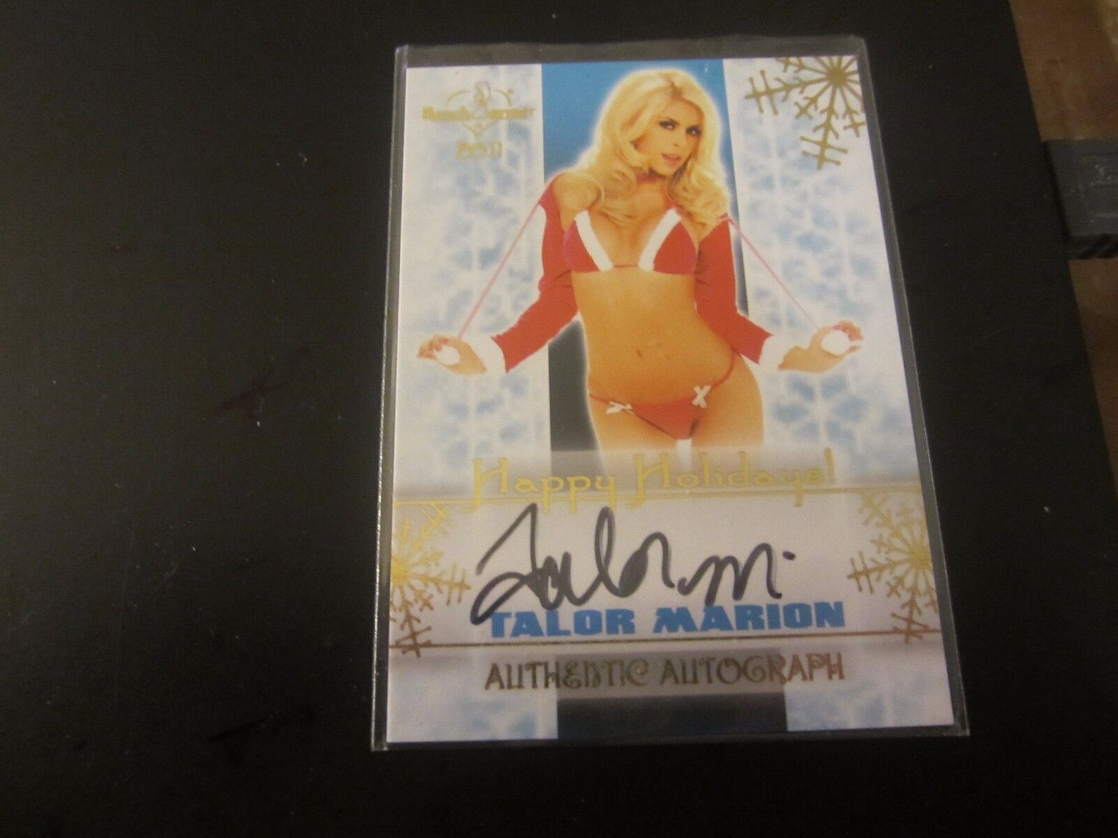 Talor Marion Autographed 2011 Happy Holidays Bench Warmer Benchwarmer Card