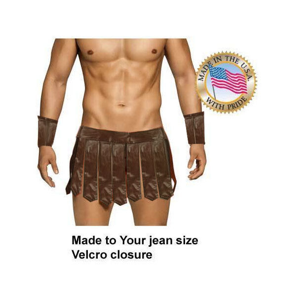 Gladiator Spartan costume 3pc  Warrior Greek Roman   Made to Jean size  