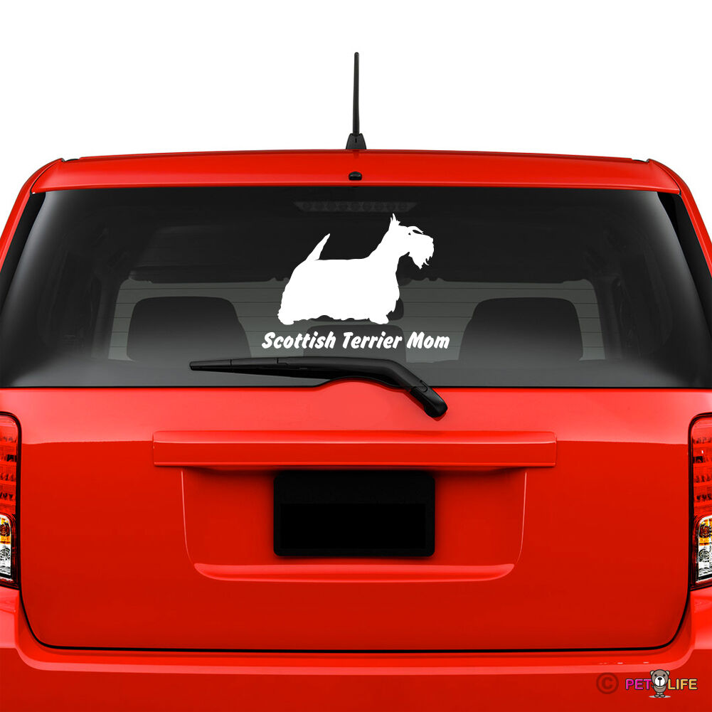 Scottish Terrier Mom Windshield Sticker Vinyl Auto Window scottie