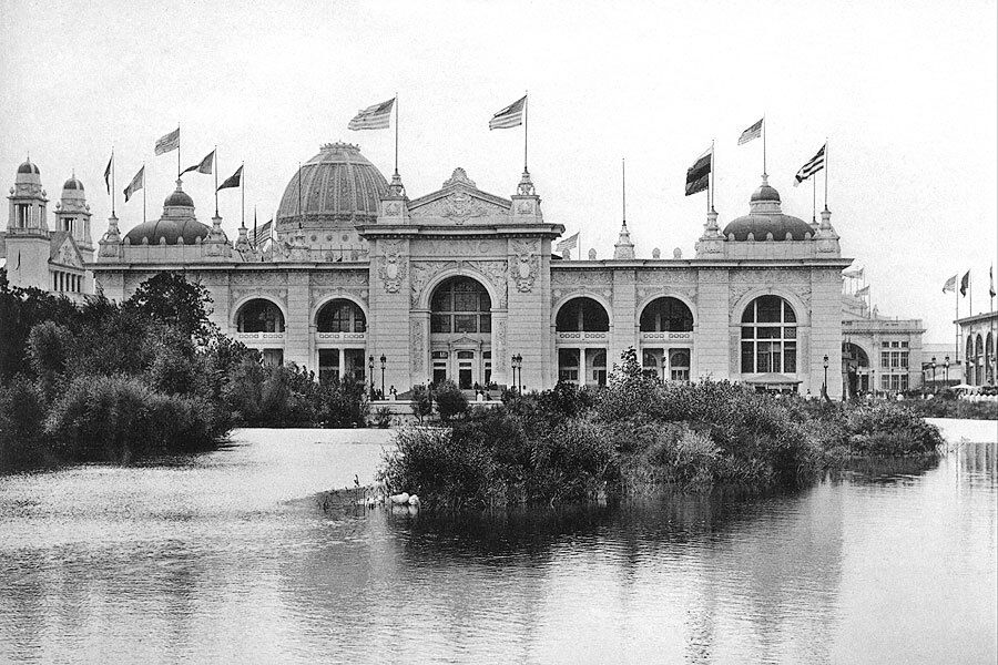 1893 WORLD\'S COLUMBIAN EXPOSITION MINES BUILDING 8x12 SILVER HALIDE PHOTO PRINT