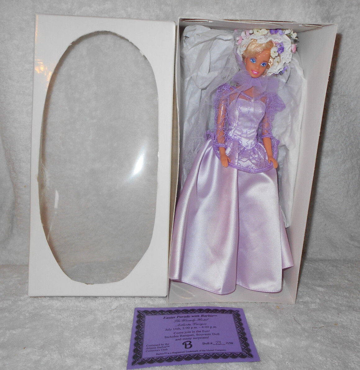 RARE Easter Parade with Barbie Doll 73/150 Atlanta Collector Club July 16th NMIB