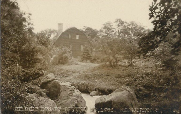 Old Real Photo Postcard - Gilbert Stuart Birthplace - Saunderstrom RI