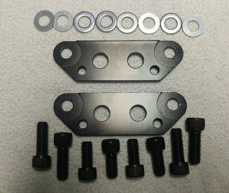 84 to 87 C4 to C5 front brake adapter or conversion brackets (powdercoated)