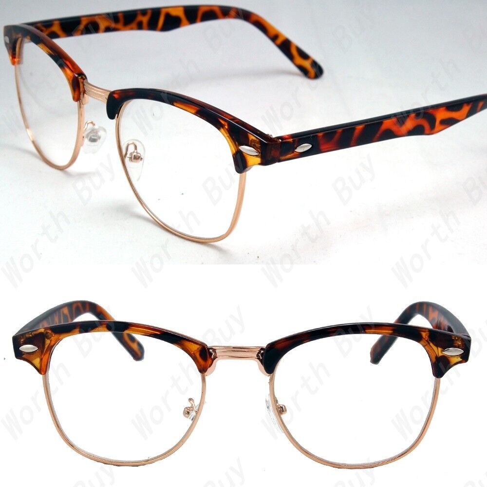 New Retro Fashion Nerd Clear Lenses Frame Glasses Mens Womens Designer Cat Eye