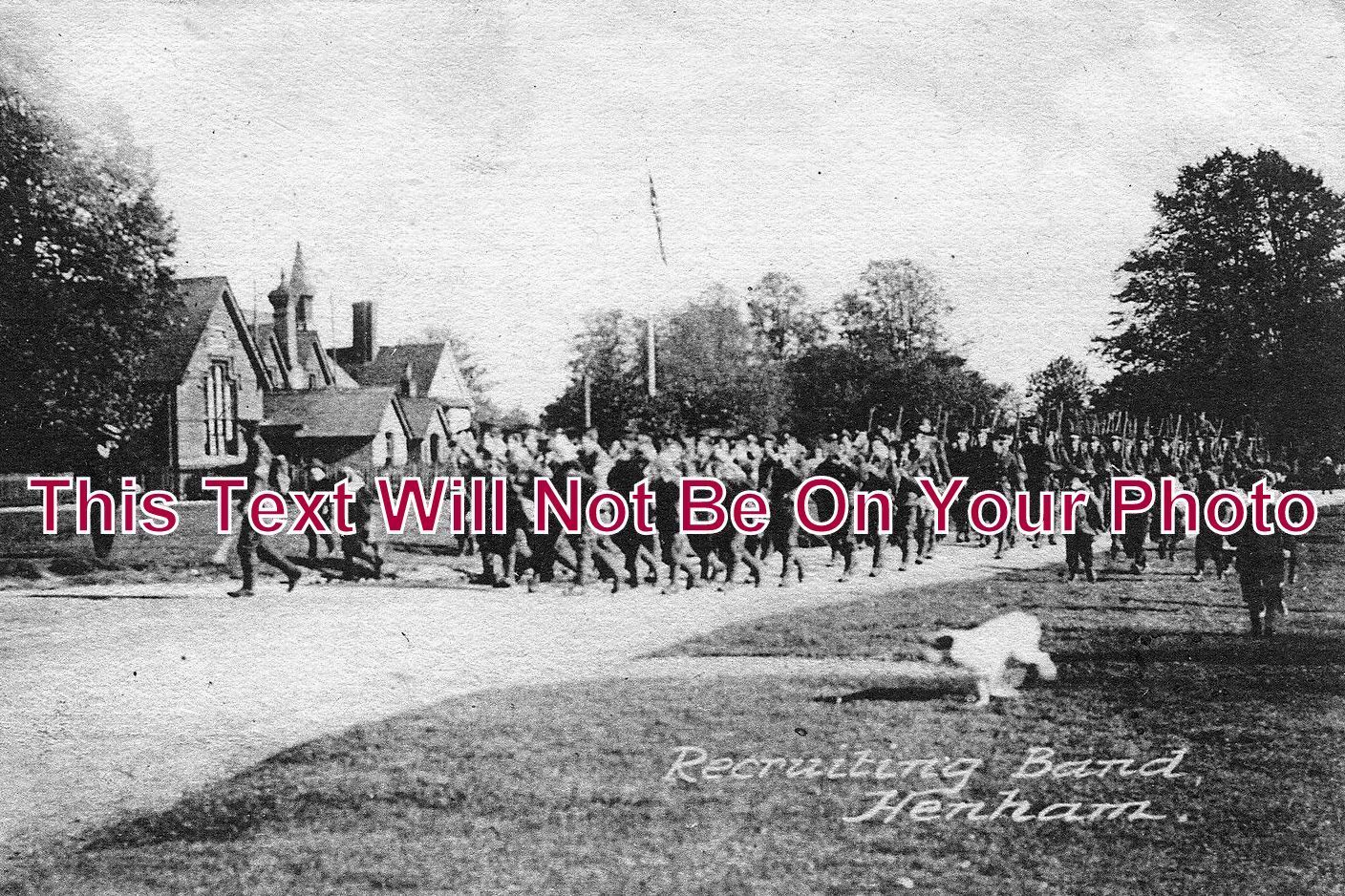 ES 202 - Henham WW1 Recruting Band, Essex c1916 - 6x4 Photo