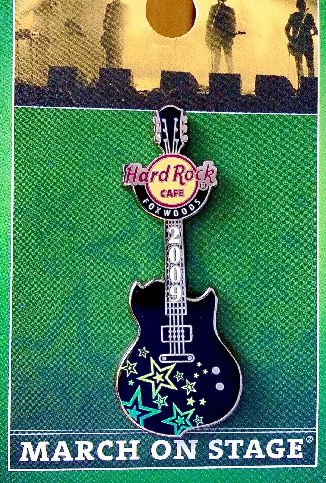 2009 HARD ROCK CAFE FOXWOODS MARCH ON STAGE CHARITY GUITAR LE PIN