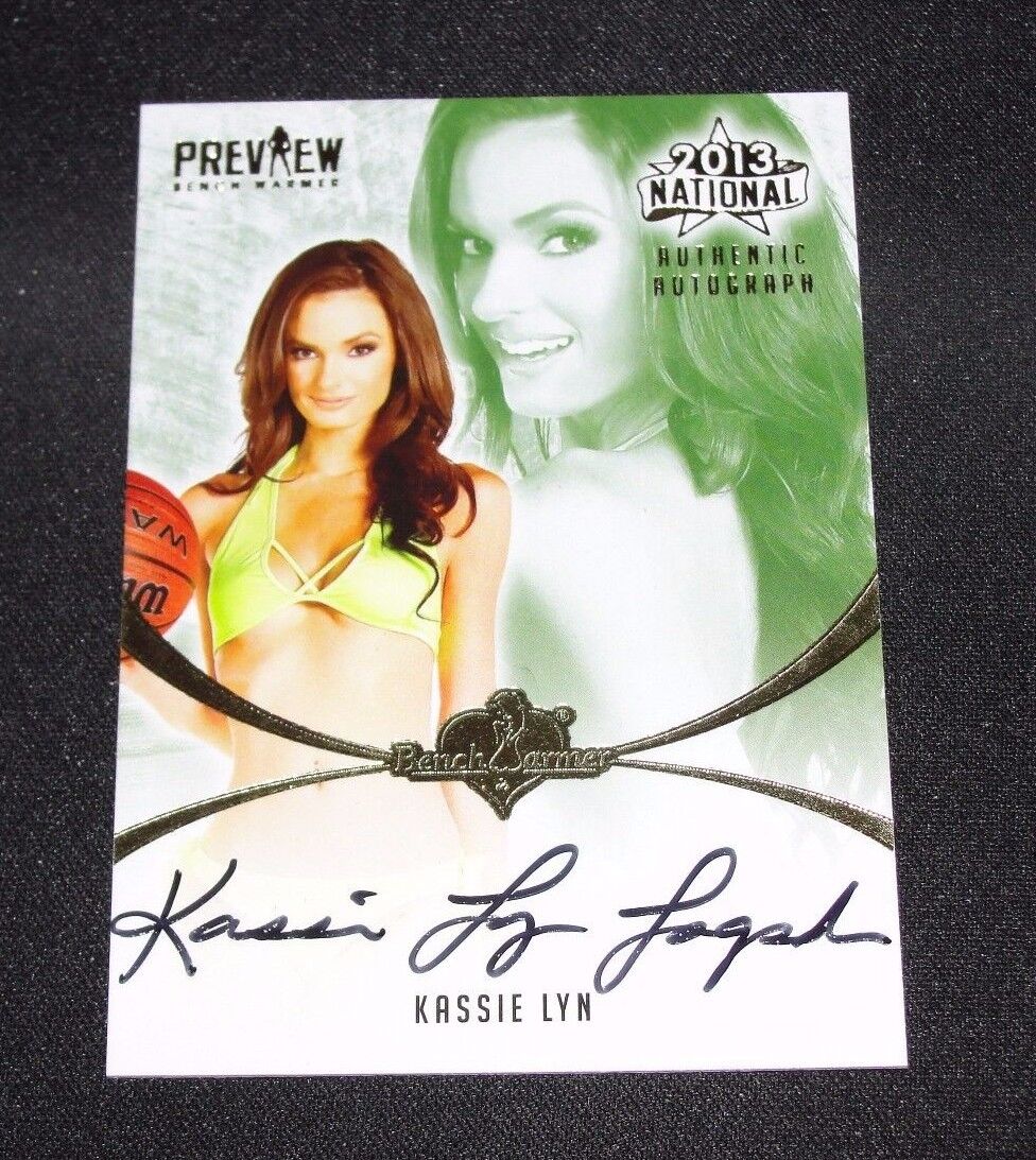 2013 Benchwarmer KASSIE LYN LOGSDON National Preview Black Ink Auto PLAYBOY Sexy