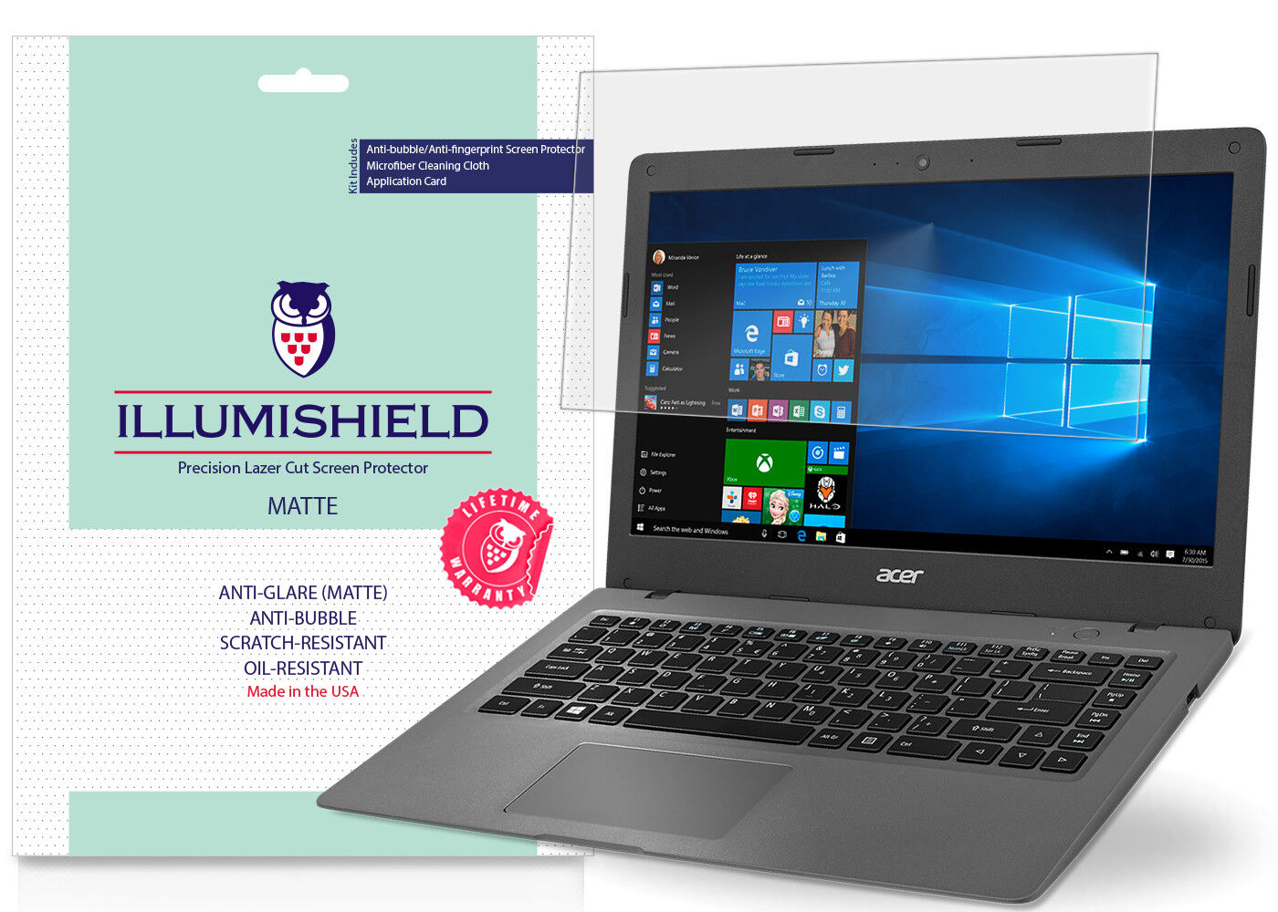 2x iLLumiShield Matte Anti-Glare Screen Protector Acer Aspire One Cloudbook 14\