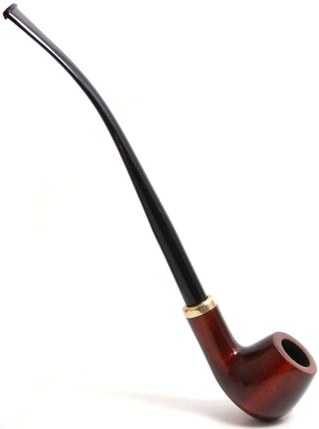 Churchwarden long cherry color smooth pear tree tobacco smoking pipe by Mr. Brog