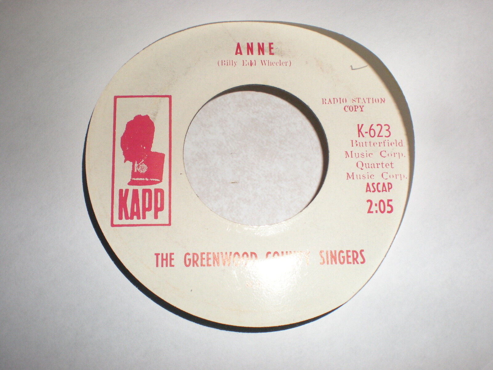 The Greenwood County Singers 45 Anne KAPP PROMO