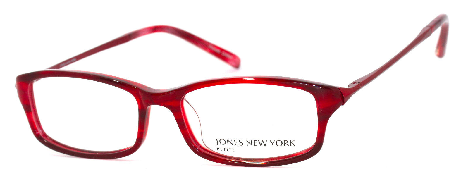 Jones New York Ophthalmic Plastic Rectangle Eyewear Frame,  J213 Red