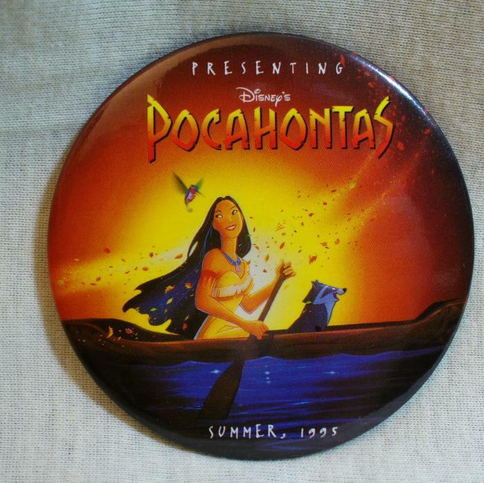 Disney Pocahontas Summer 1995 Pocahontas Meeko Button