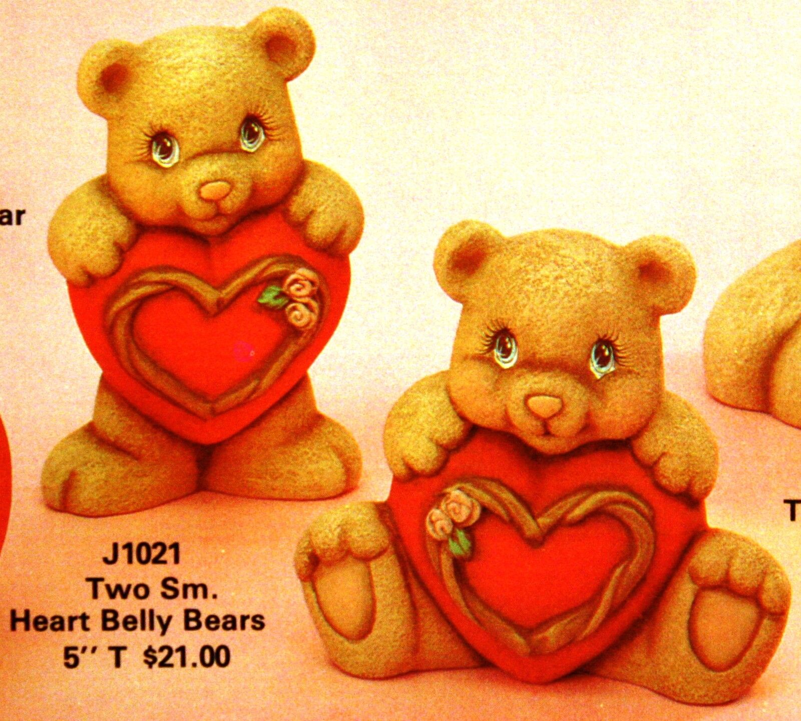Ceramic Bisque Heart Bear Belly Bears Clay Magic J1021 U-Paint Ready To Paint