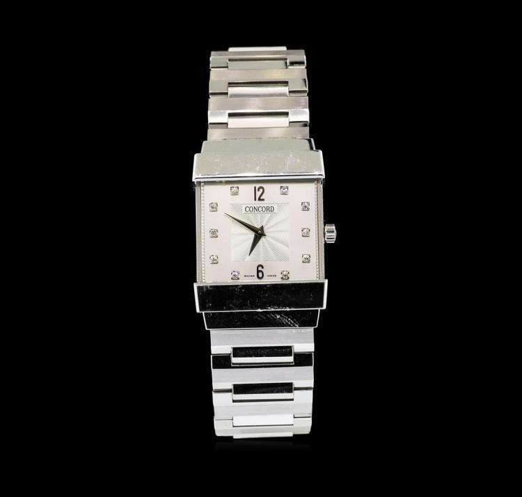 Concord Crystal Watch - 18K White Gold Lot 424