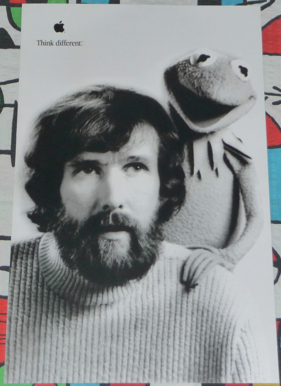 APPLE THINK DIFFERENT ORIGINAL POSTER JIM HENSON AND KERMIT APPROX. 17X11 