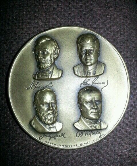 Rare Medallic Art Co Lincoln Garfield McKinley Kennedy Presidents Medal Bronze