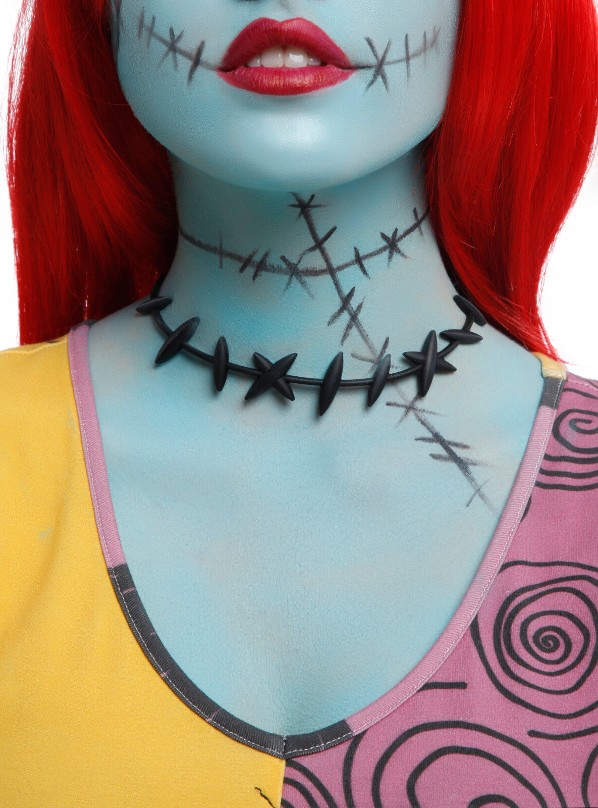 Disney Nightmare Before Christmas Costume Cosplay Sally Stitches Choker Necklace