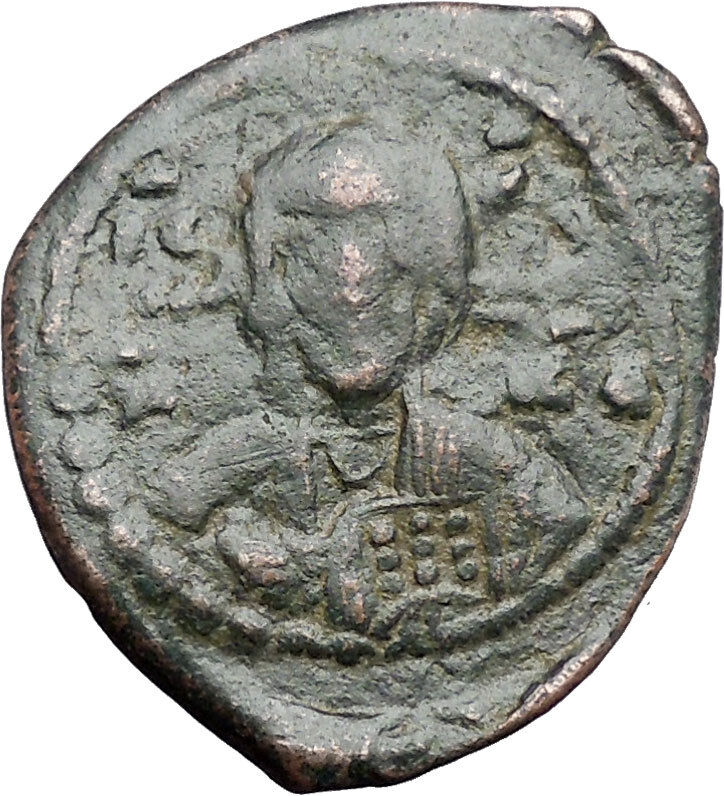 JESUS CHRIST Ancient 1068AD Christian Byzantine Romanus IV Follis Coin i48620