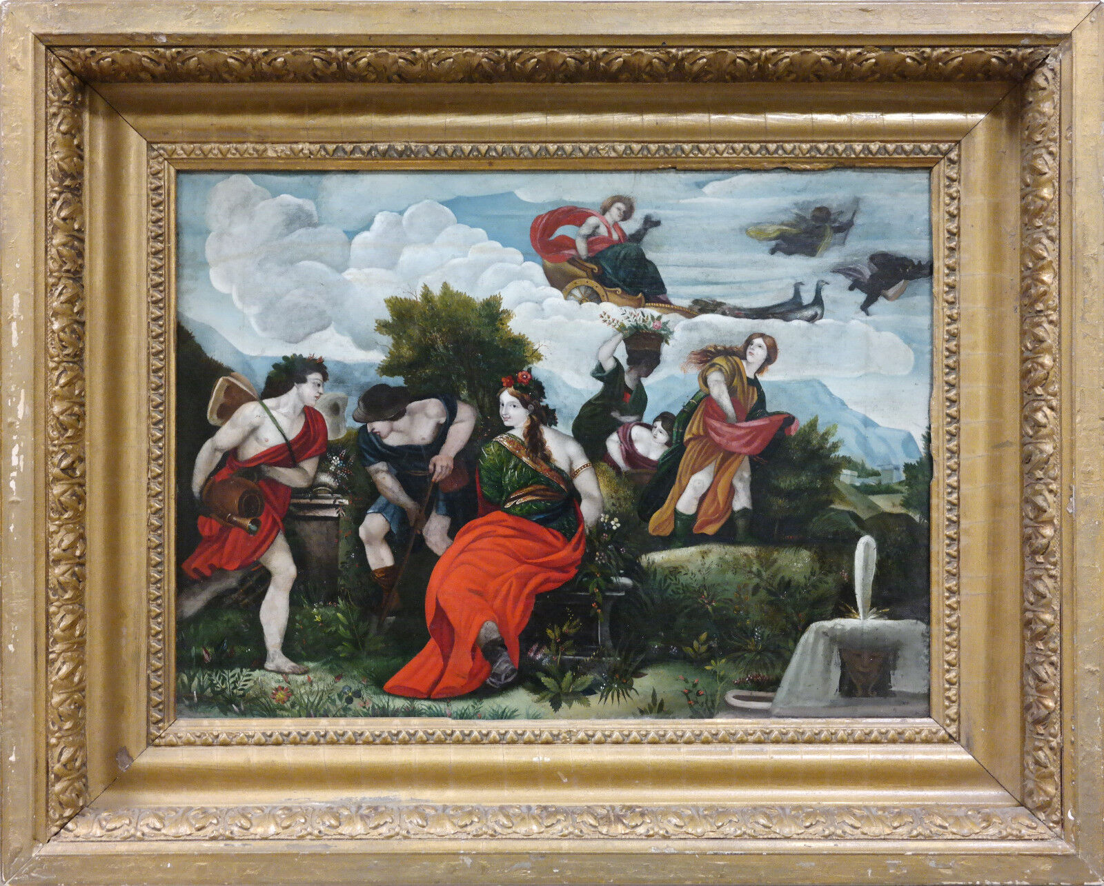 Italian School Late 18th Century Mythological Scene Oil on Canvas 