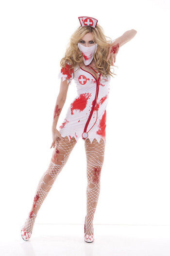 Bloodbath Nurse Betty Costume Plus & Regular Size Adult Woman Zombie