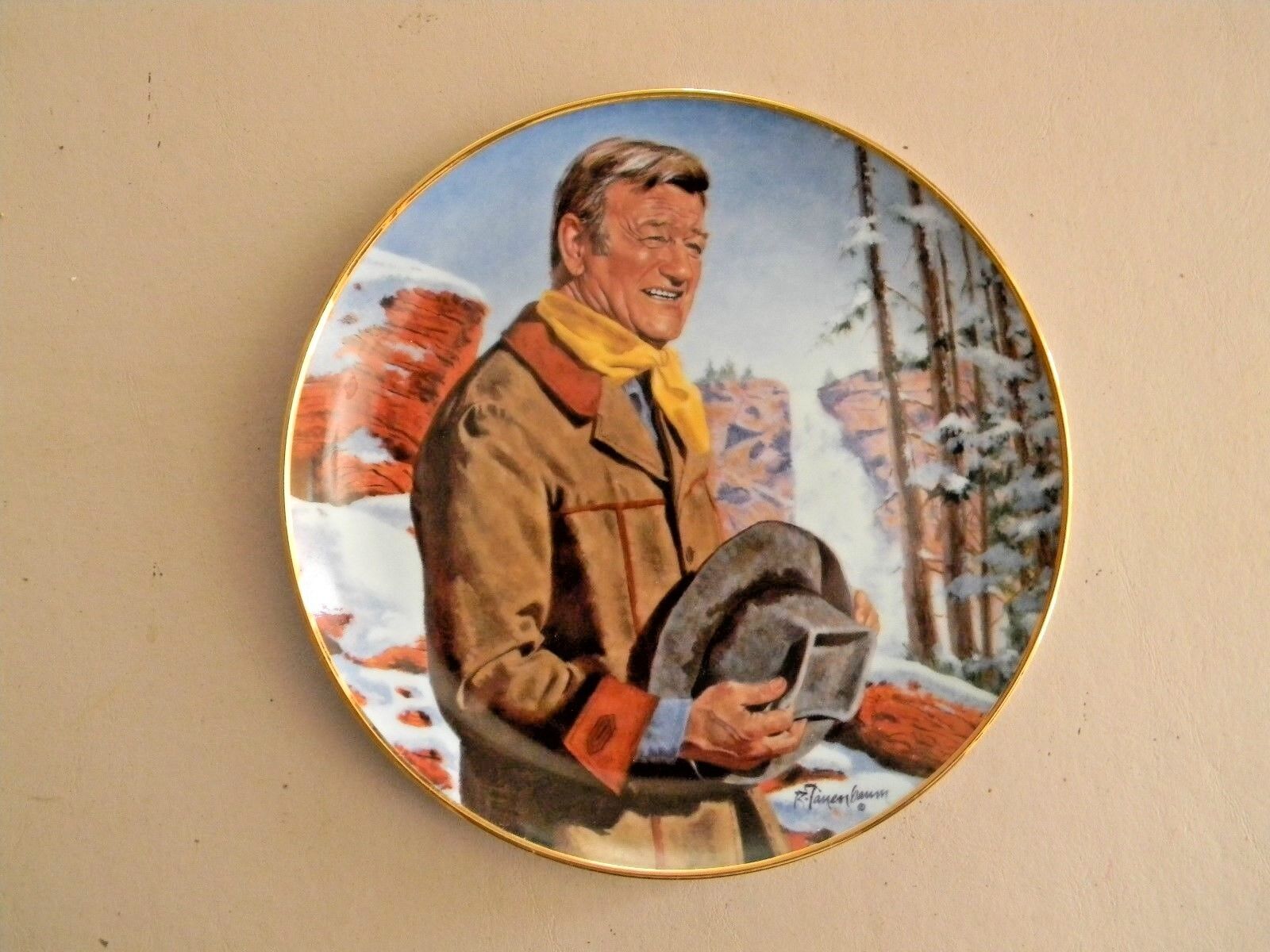 John Wayne Pine Ridge Collector Plate by Robert Tenenbaum