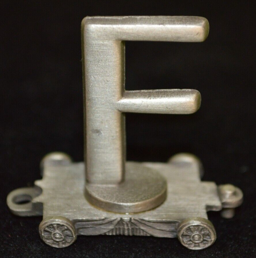 FORT PEWTER - LASTING EXPRESSIONS PEWTER TRAIN CAR LETTER F  (2)