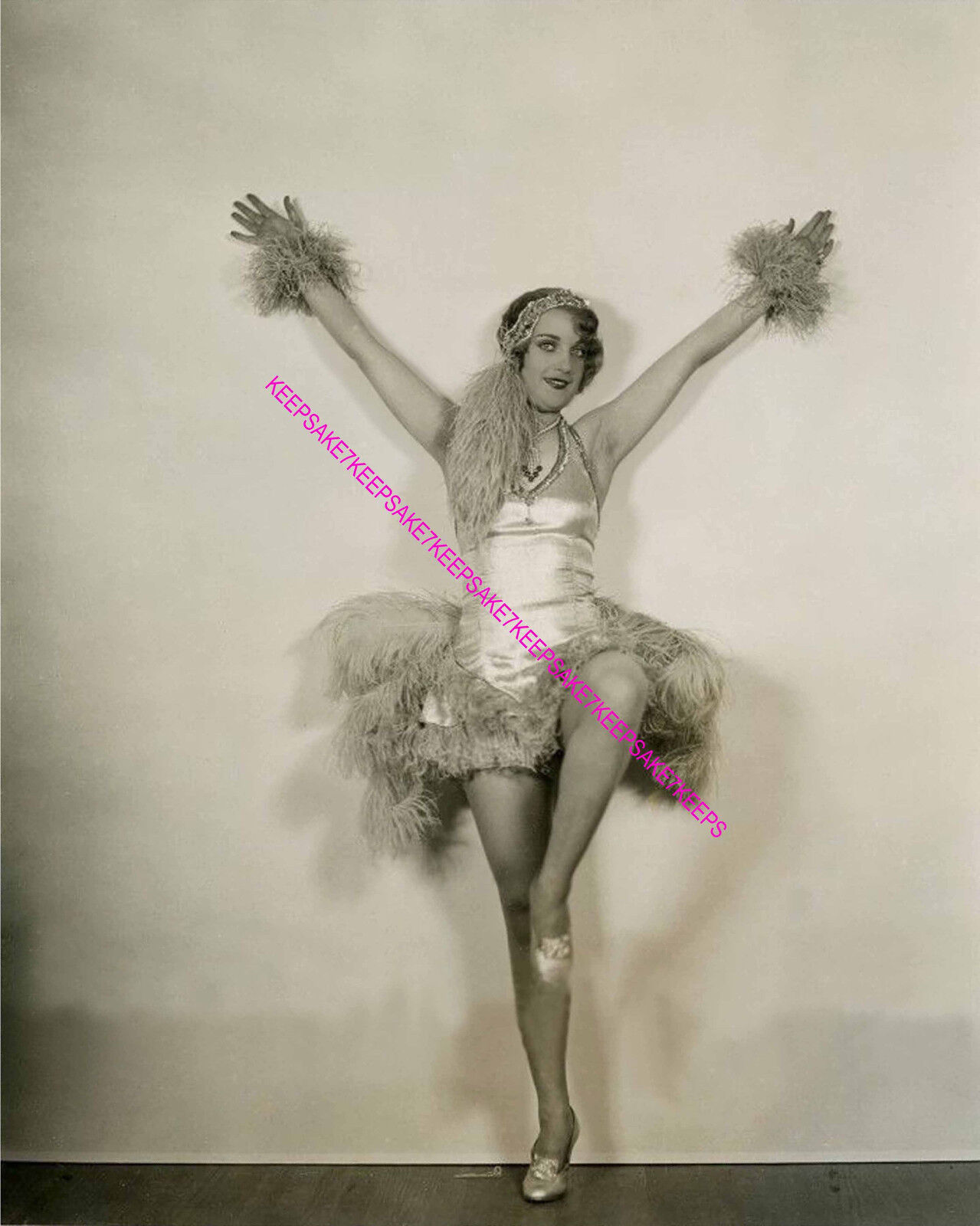 YOUNG CAROLE LOMBARD LEGGY SHOWGIRL 1920s 8x10 PHOTO A-CL18