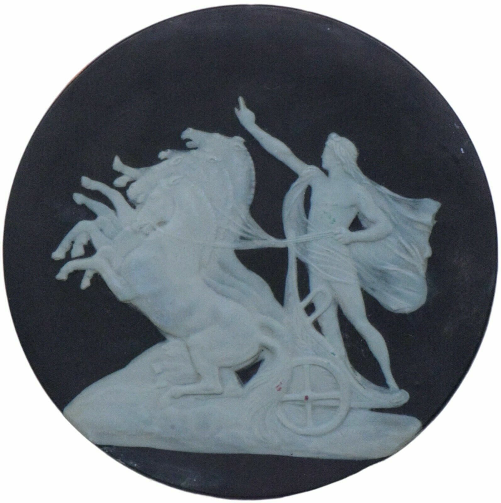 Limoges France Camille Tharaud Pate-Sur-Pate Chariot Horse Wall Plaque 7-1/2\