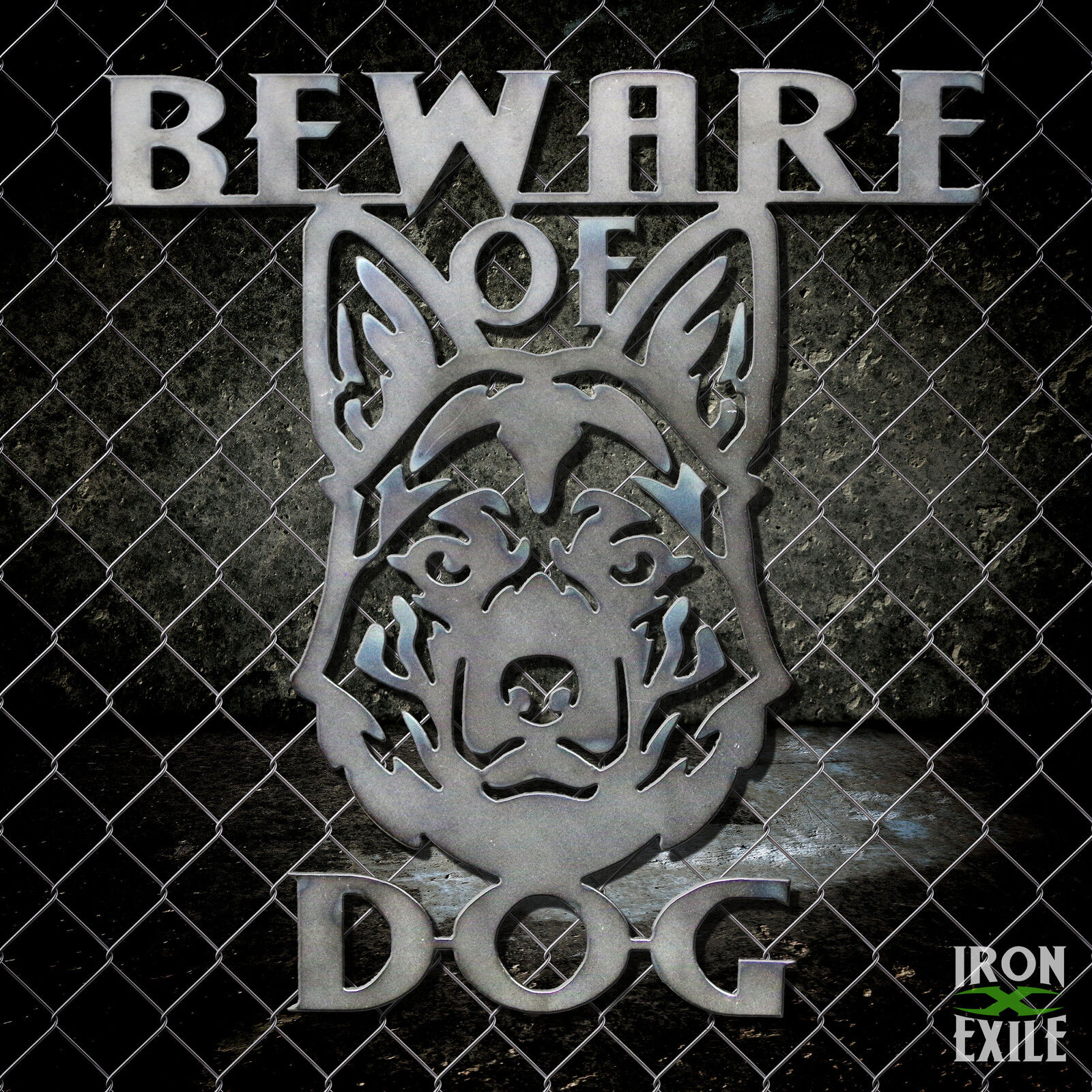 Beware of Dog German Shepherd Metal Sign No Trespassing Keep Out Warning USA