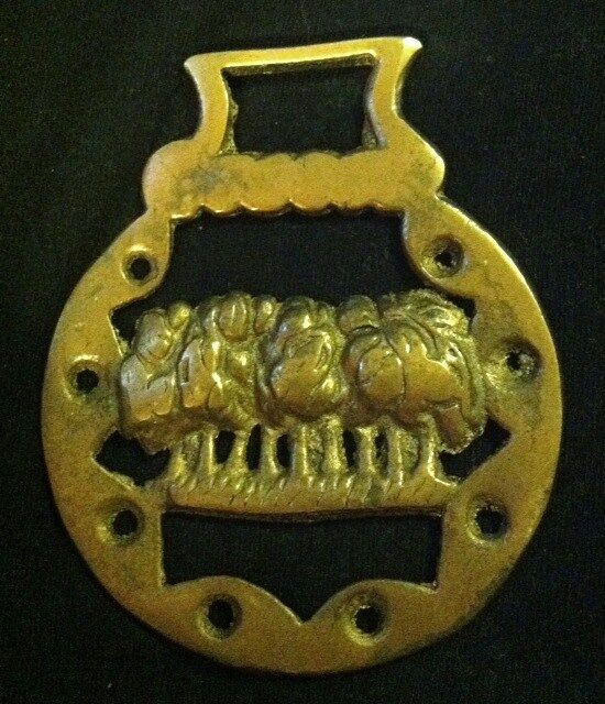 Vintage NINE ELMS RAILWAY Horse Harness Brass England WOW YOUR WALLS Train Lover