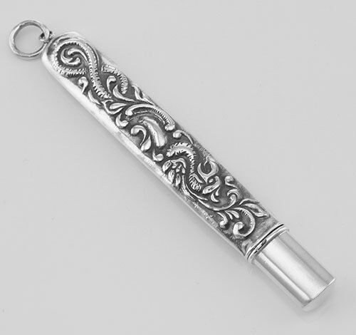 Needle Case - Repousse Design Needlecase - Sterling Silver #PAPP... Lot 20161138