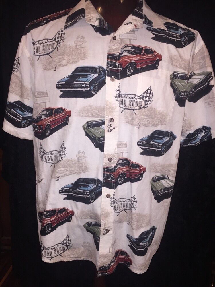 North River Size XL Car Show Ford Cuda Mustang Short Sleeve 