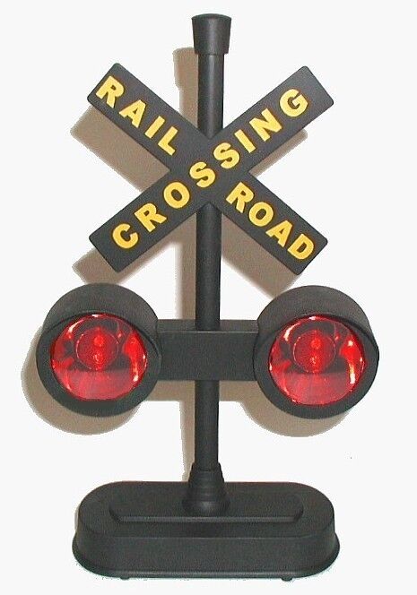 (1) RAILROAD TRACK-CROSSING SIGN-LIGHTS & TRAIN SOUNDS