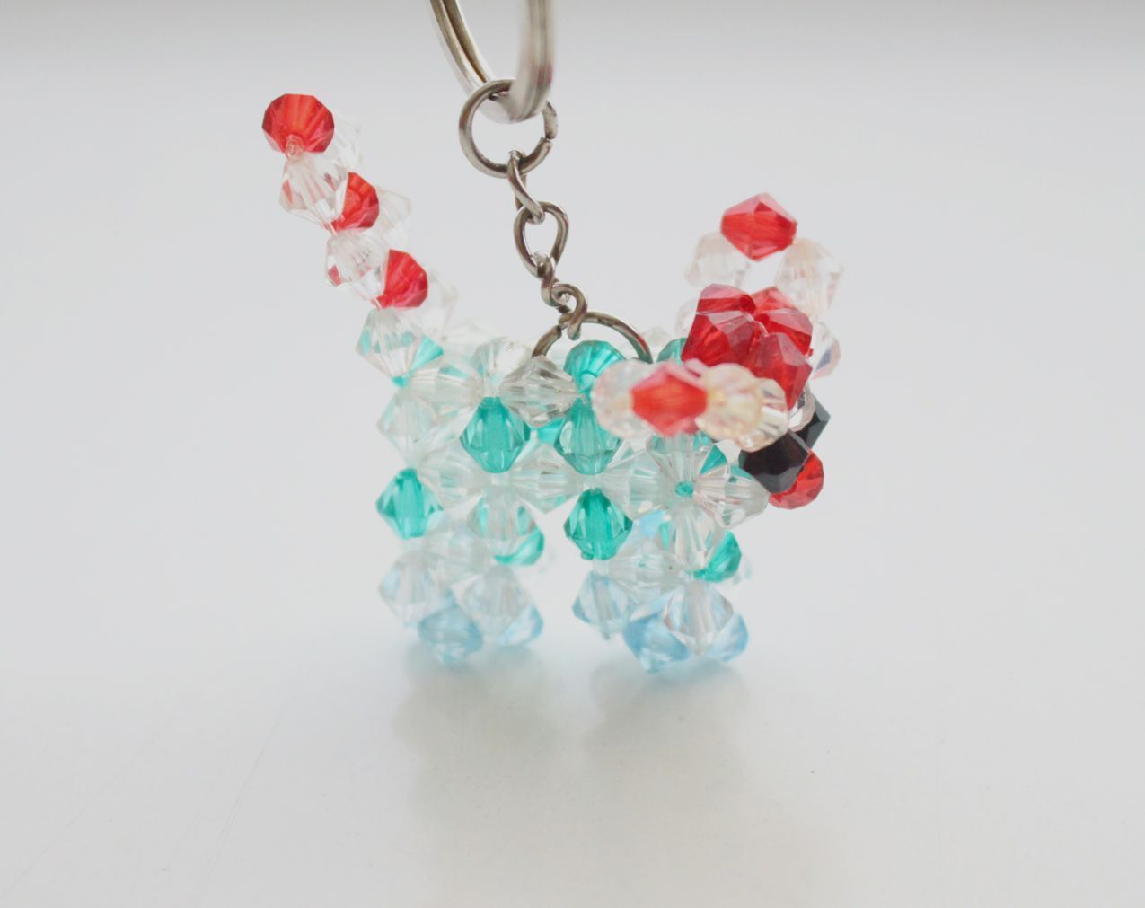 Small Puppy Clear Resin Crystal Key Chain