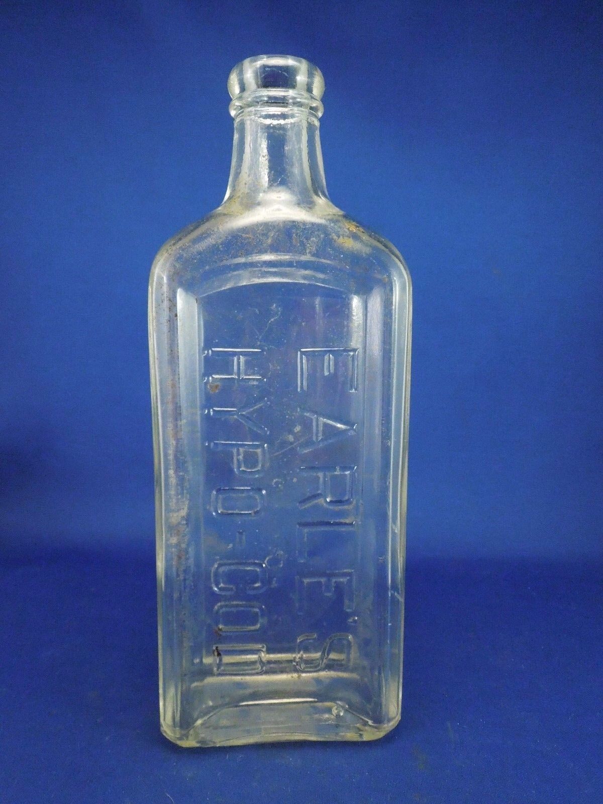 Antique Clear Glass Bottle Earle\'s Hypo-Cod Cod Liver Oil Brand Bottle No Cork