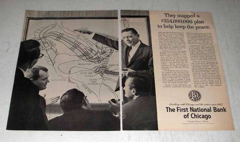 1964 The First National Bank of Chicago Ad - Peace