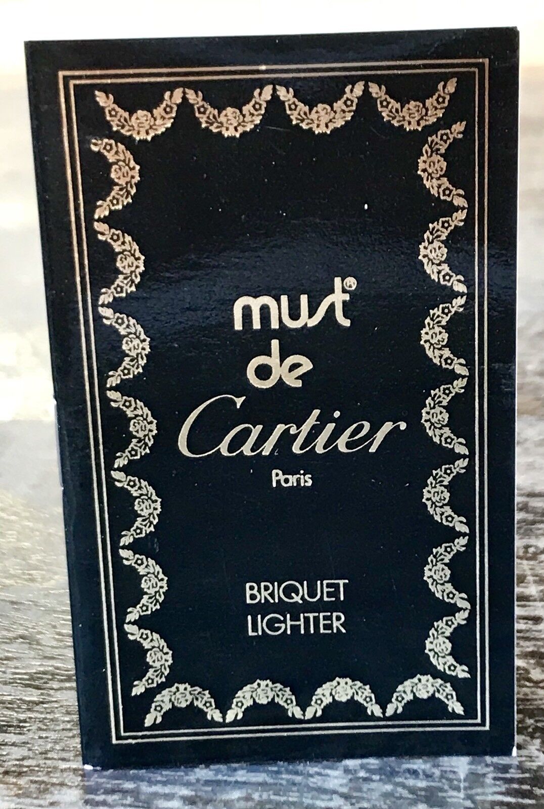 CARTIER LE MUST Vintage Lighter Booklet Briquet Encendedor Mechero Feuerzeug