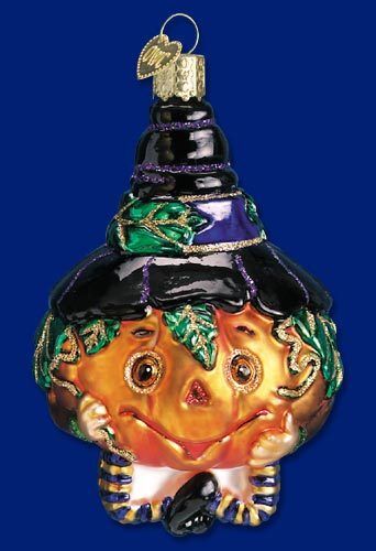 *Jolly Jack O\'Lantern* Pumpkin(26006) Old World Christmas Halloween Ornament-NEW