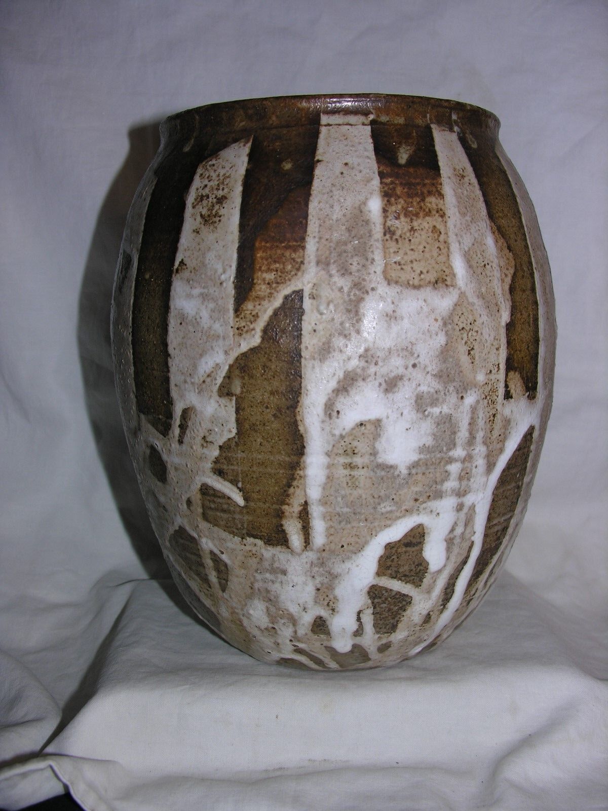 Vintage Stoneware Vase Unique Signed Glover 