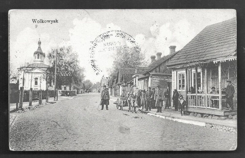 Wolkowysk Vawkavysk Street People Hrodna Grodno Belarus Russia 1918