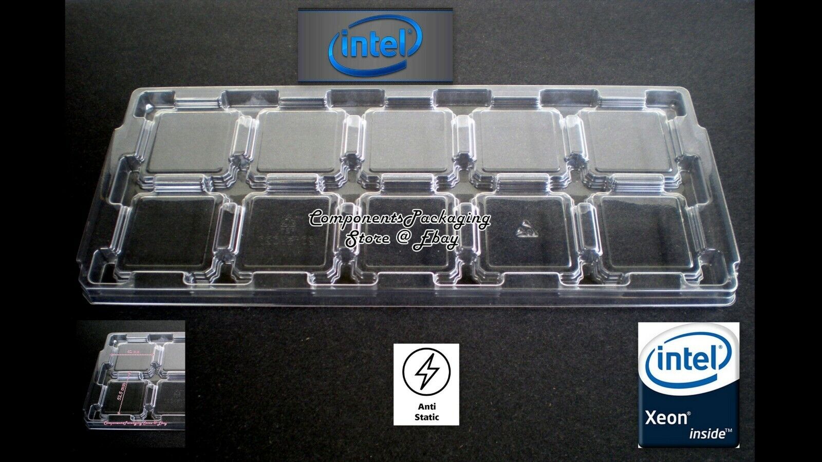 Socket LGA 2011 CPU Tray for Xeon E7 V2 E5 V2 & E5 Series Lot of 2 5 12 18 & 30