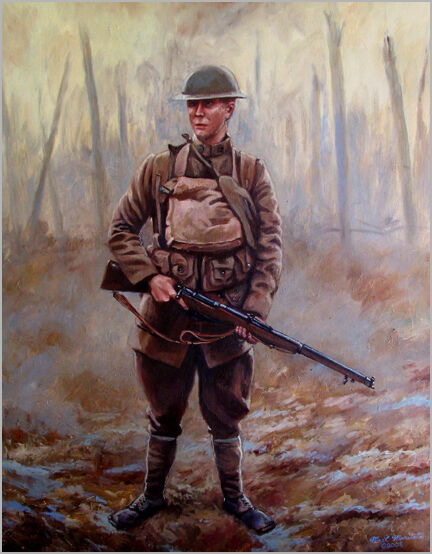 Mark Maritato World War 1 106th US Infantry Regiment 1918 Somme Signed Art Print